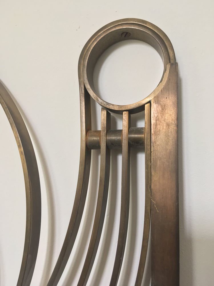 Image of Decorative Brass Headboard, Mid-20th Century Italian Modern