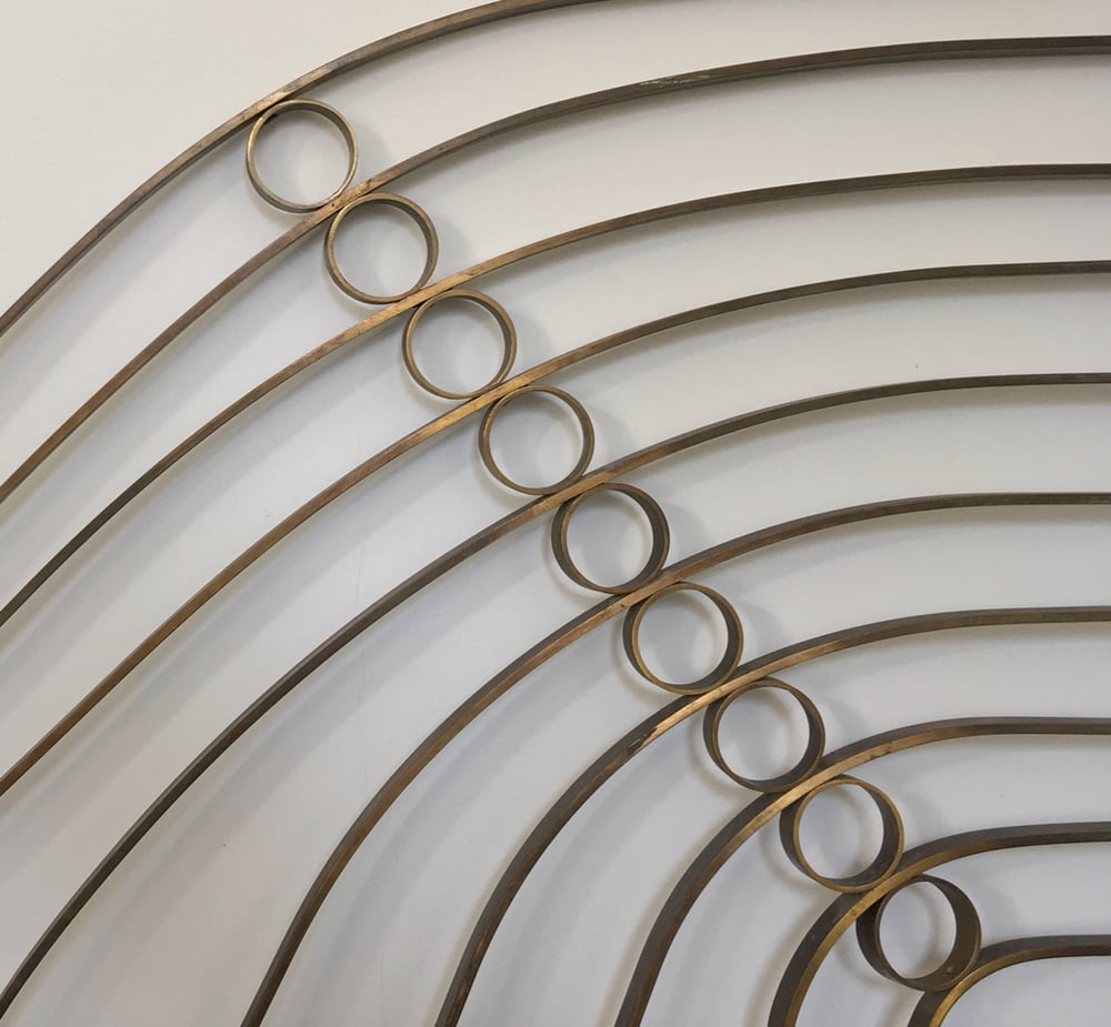 Image of Decorative Brass Headboard, Mid-20th Century Italian Modern