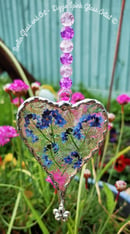 Image 1 of Forget-me-not heart with beads