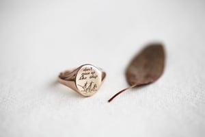 Image of *SAMPLE SALE - was £985* 9ct rose gold 'don't give up the ship' large signet ring