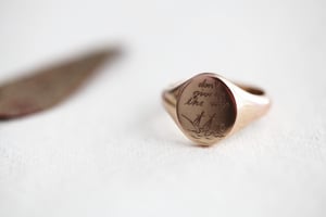 Image of *SAMPLE SALE - was £985* 9ct rose gold 'don't give up the ship' large signet ring