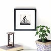 Framed Female Mountain Biker Picture