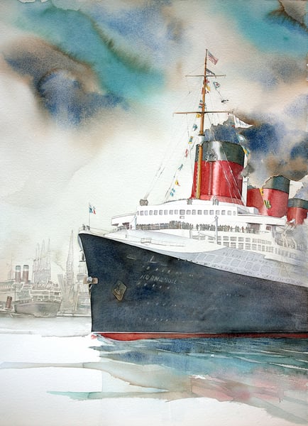 Image of Normandie départ du Havre