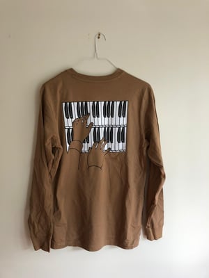 Image of 'Life of The Party' Brown Piano Longsleeve T-Shirt