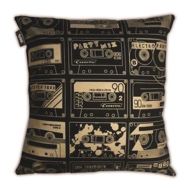 Image of C-60 Cushion - Black and Gold