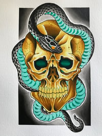 Image 1 of “Skull and Snake” Original