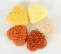 Felted Hearts - Warm colors (5)