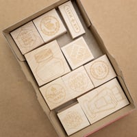 Image 4 of "Write More Letters" WPA Style Rubber Stamp