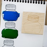 Image 3 of Ink Bottle (Short) Rubber Stamp