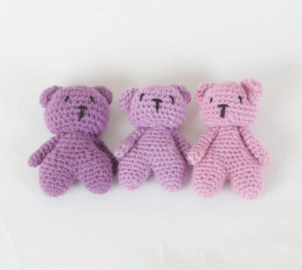 Newborn Teddy Bears - Set of 3 (Girls)