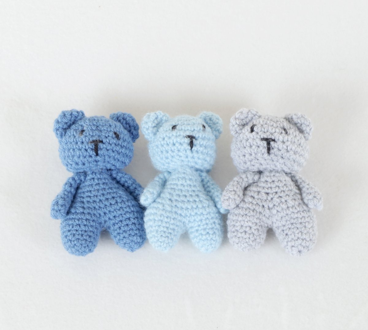 Newborn Teddy Bears - Set of 3 (Boys)