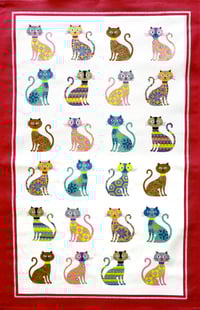 Image 1 of Retro Cats Tea Towel