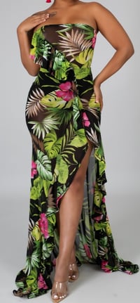 Image 1 of Bella Green Maxi Dress