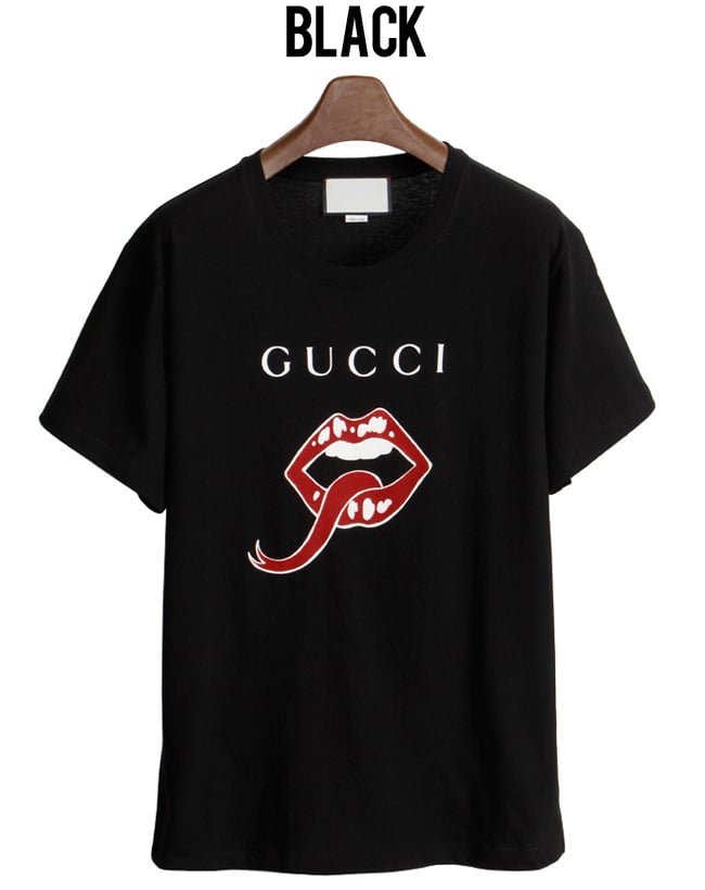 gucci mouth t shirt black