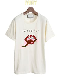ＧＵＣＣＩ Oversize T-shirt with mouth (IVORY)