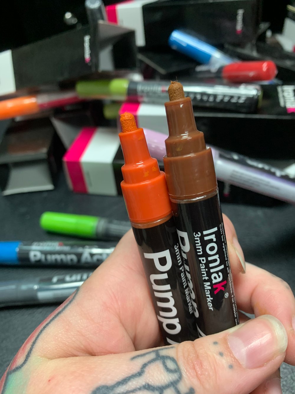 ironlak pump action paint markers