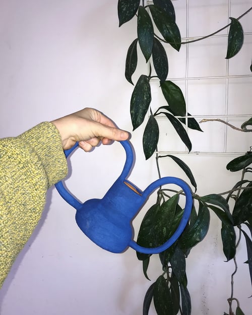 Image of Blue Vase w. handles 02