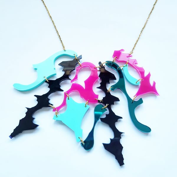 Image of Pink and Teal Zero Waste Necklace