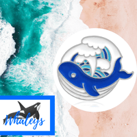 WHALEYS Blue Whale Pin Badge