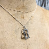 Image 3 of Vintage, double keyhole necklace