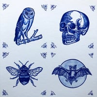 Image 4 of Delft tile collection “owl and friends”