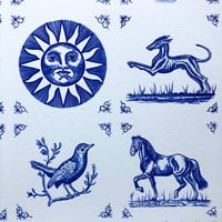 Image 2 of Delft tile collection “whippets and friends “