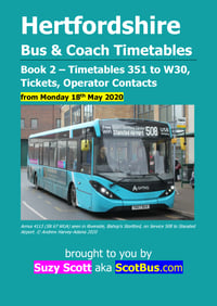 Hertfordshire Bus Timetables, 18th May 2020