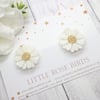 White/Gold Daisy Pigtail Clips