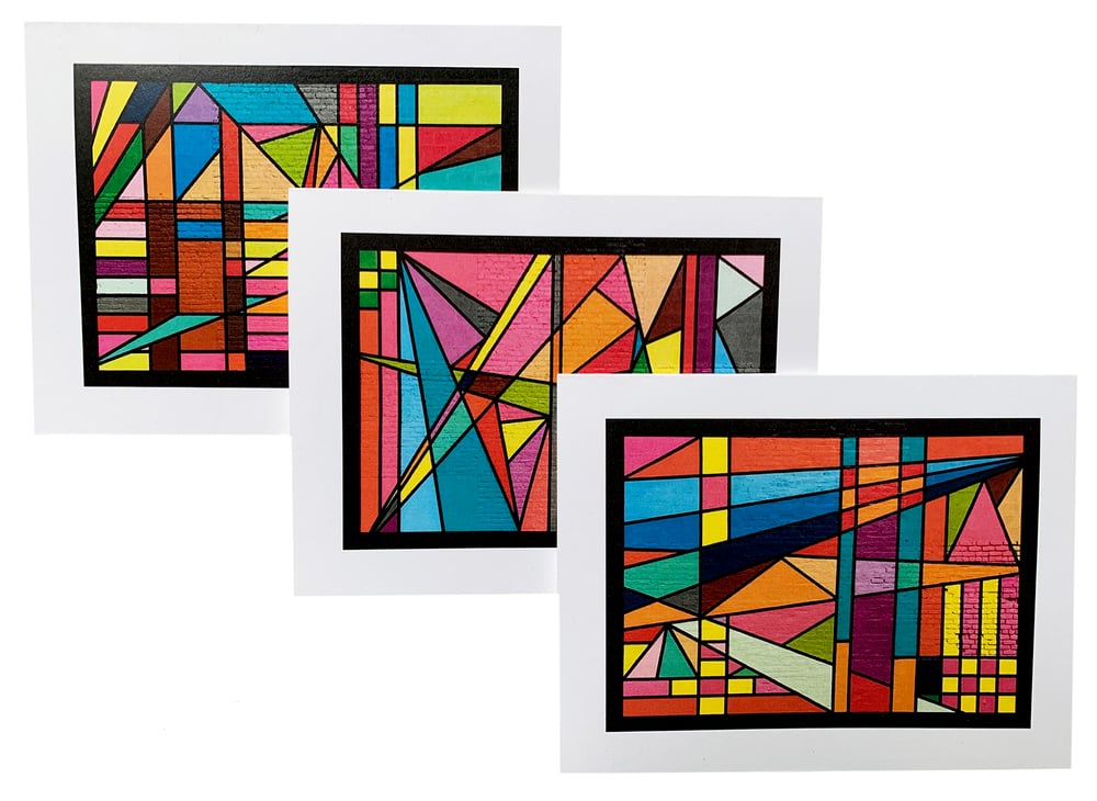 Image of Warehouse Triptych Mural Notecard Set