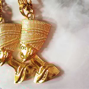 Image of QUEEN NEFERTITI GOLD PLATED NECKLACE 