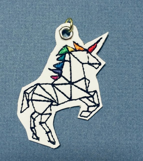 Image of Geometric Unicorn Charm