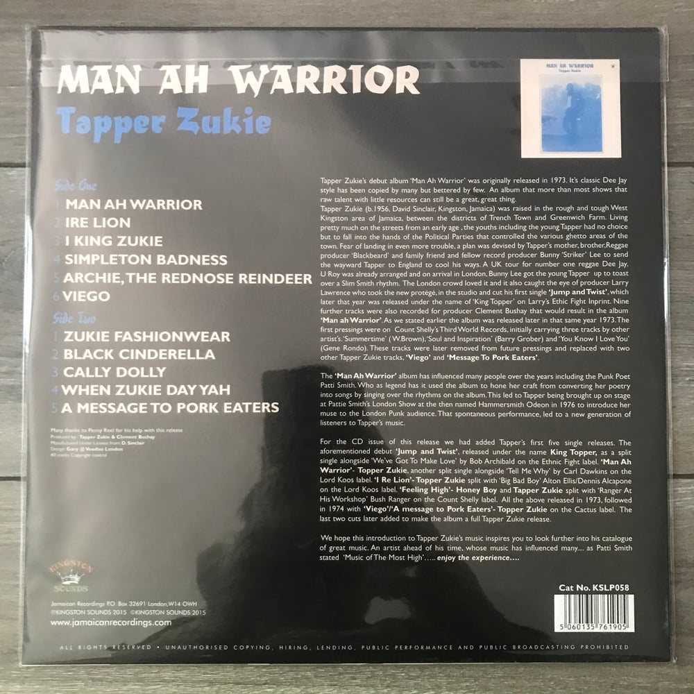 Image of Tappa Zukie - Man A Warrior Vinyl LP