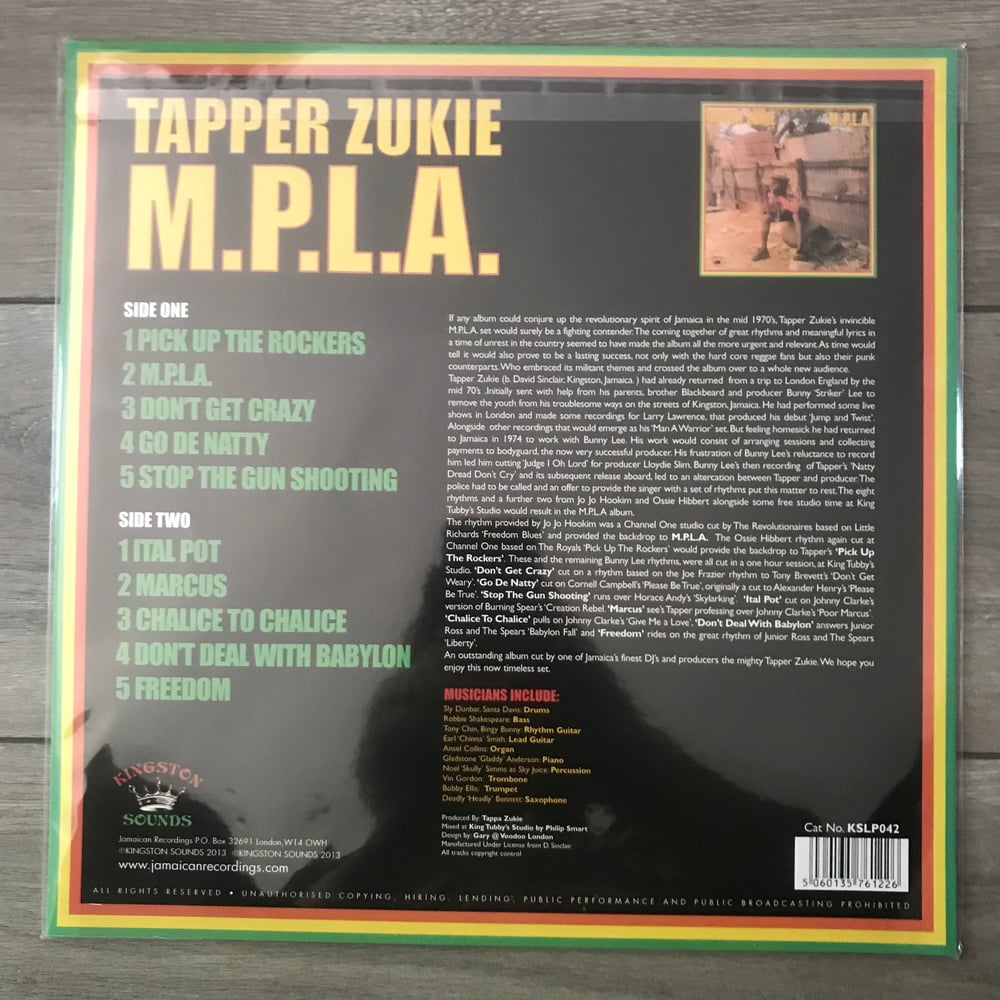 Image of Tappa Zukie - MPLA Vinyl LP