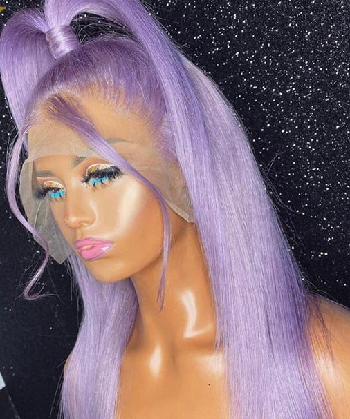 Image of Lavender Lace Frontal Wig 100% Human Hair