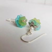 Image 3 of Water Lily Earrings (Silver)