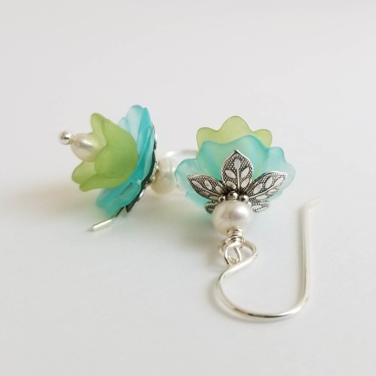 Water Lily Earrings (Silver) Fresh Designs