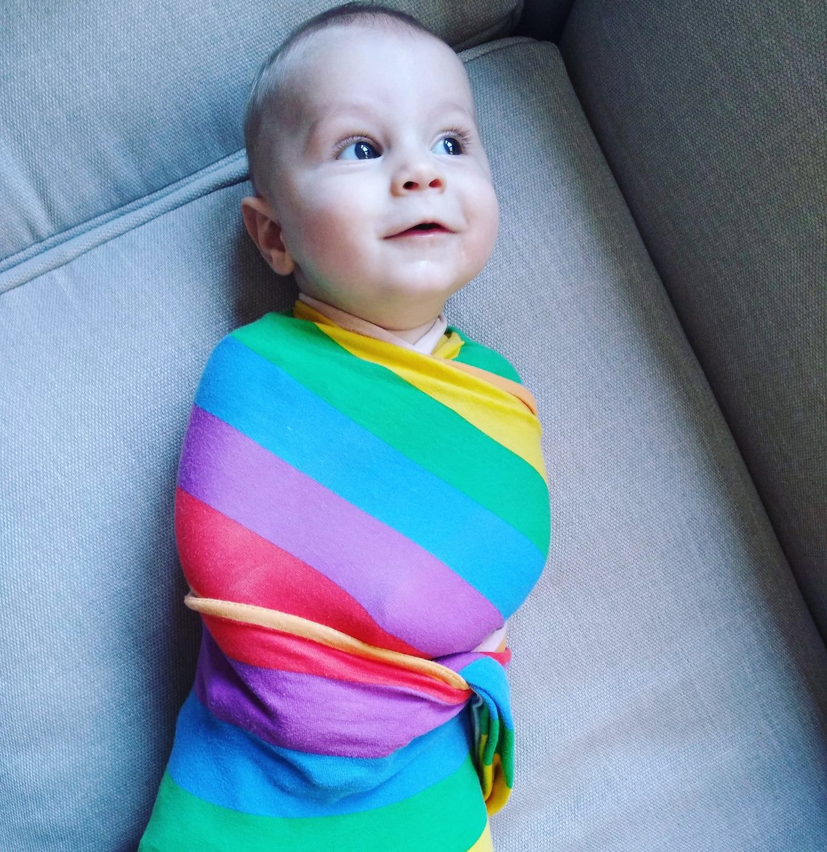 Image of Stretchy Baby Wrap - Rainbow