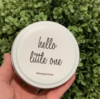 Hello Little One White Tin Soy Candle