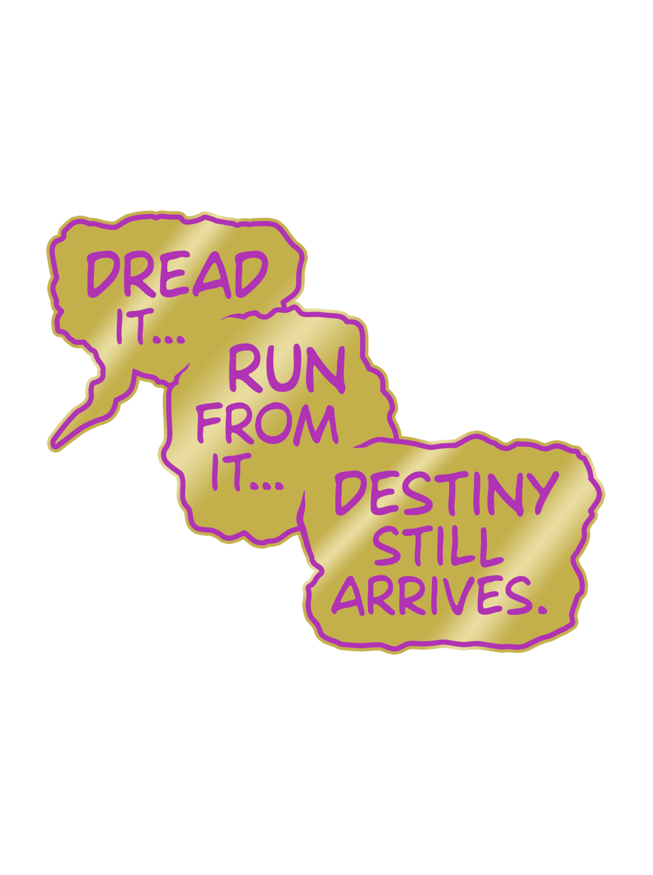 Image of A Titan's Warning (Gauntlet Variant + Sticker) by Clay Graham