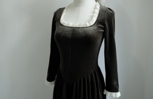 Image of SAMPLE SALE - Unreleased Dress in Dark Turquoise Velvet 014