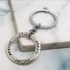 Personalised Large Circle of Love Key Ring