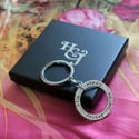 Personalised Large Circle of Love Key Ring