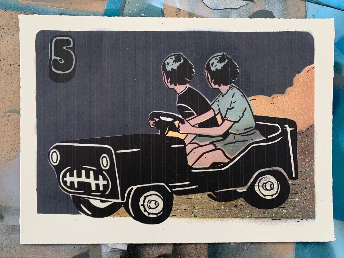 Image of #5 'Speeding Away'  Print