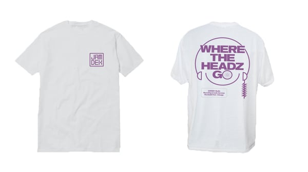 Image of Jamdek White Standard T-shirt. 