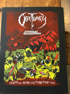 Image of OBITUARY 18x24 silk screened poster 