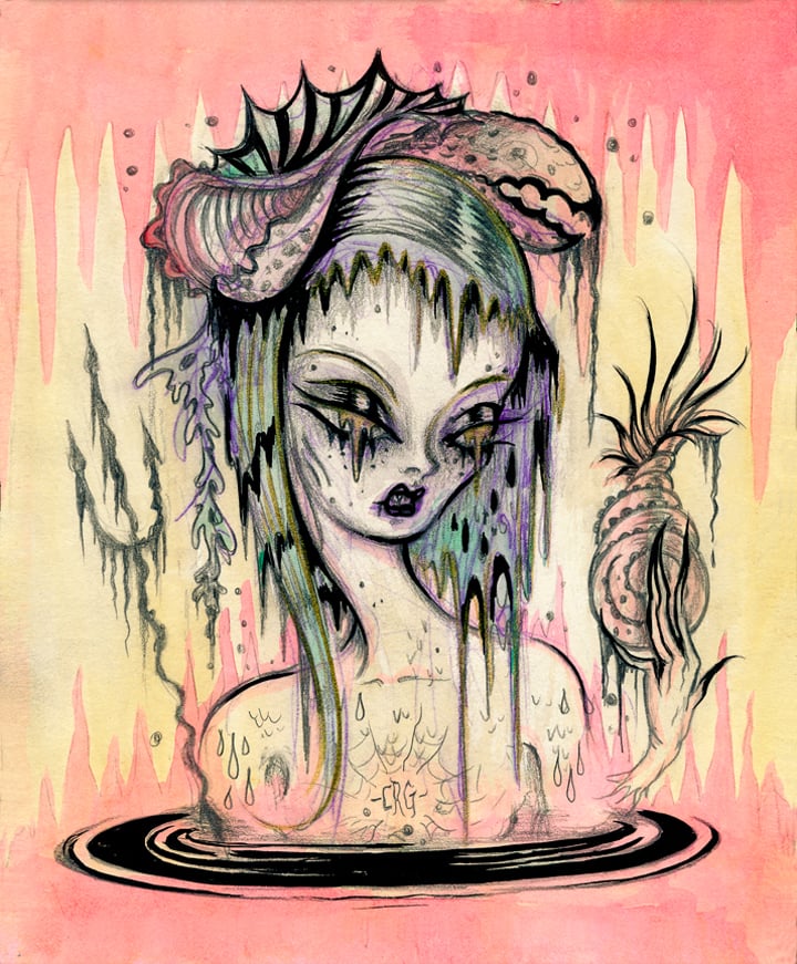 Image of "Despina-Swamp Mermaid" Limited Edition print