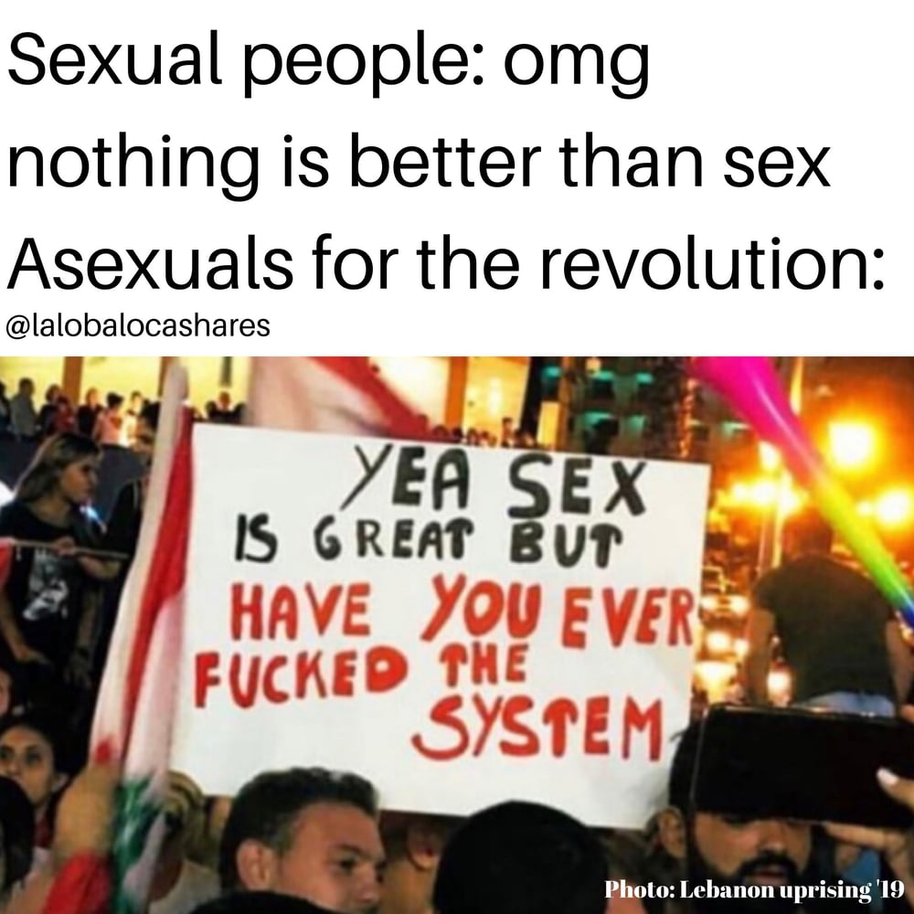 Image of Asexuals for the revolution 3*3 sticker