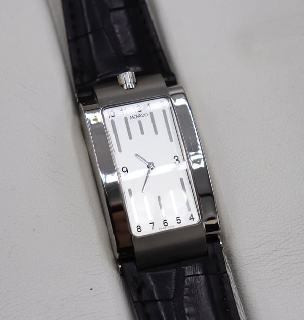 Image of Rare Limited Ed. Men's Movado Elliptica Mekanika Watch, 40/100, 18k White Gold