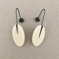 Image 1 of oval drop earrings