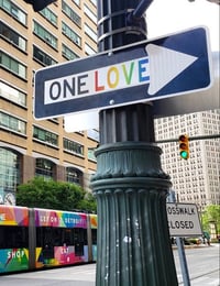 Image 1 of One Love DIY Street Art Sticker